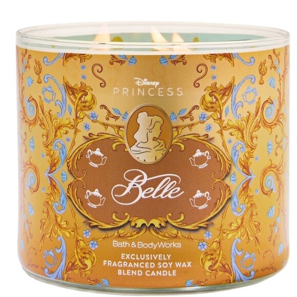 Bath & Body Works Other - Bath & Body Works Disney Princess Belle 3-Wick Jar Candle Rose Petals